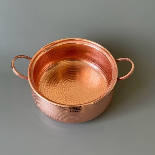 Cazuela de guiso de arroz para olla de cobre puro tapa gruesa hecha a mano gas/inducción de patata - Imagen 10 de 22