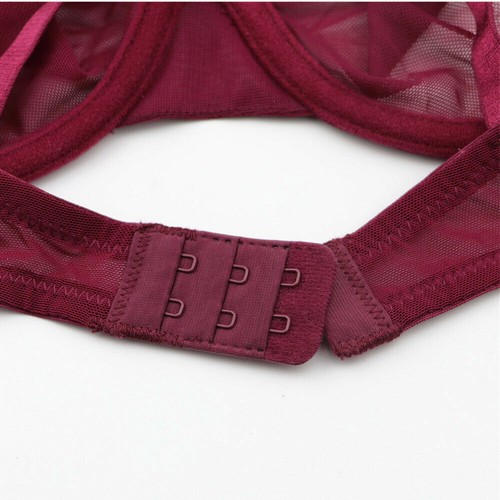 See Through Mesh Sheer Women Bras Underwire Feminine Lingerie Glamour Underwear - Picture 38 of 42