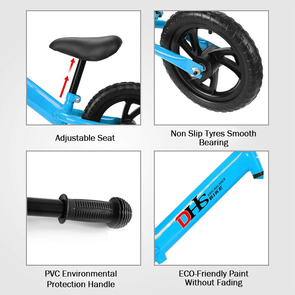 Lightweight Kids Balance Bike Height Adjustable Bicycle Riding Walking