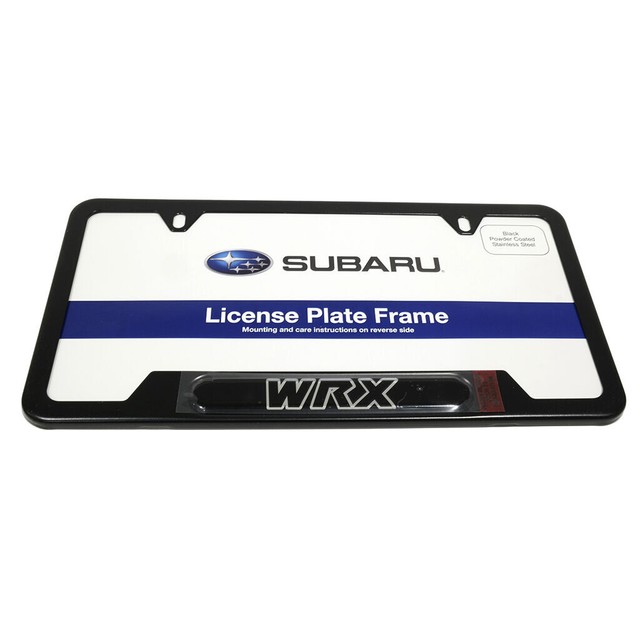 NEW 2016 Subaru Matte Black License Plate Frame Impreza WRX STi OEM