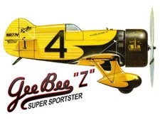 Model Airplane Plans (UC): Gee Bee Z Super Sportster scala 301/2" per .19-.29