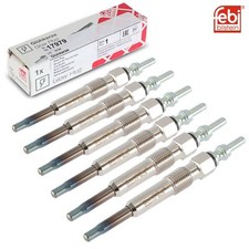 6X FEBI 17979 GLÜHKERZEN FÜR VW GOLF POLO PASSAT BORA AUDI A4 A3 SEAT SKODA OPEL