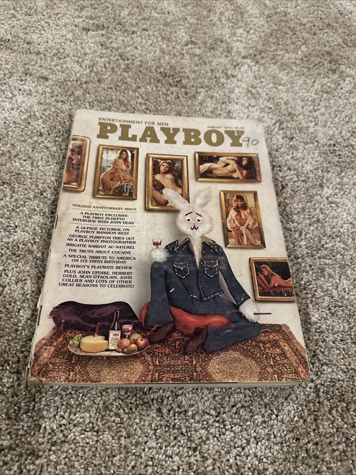 PLAYBOY MAGAZINE JANUARY 1975 HOLIDAY ANNIVERSARY LYNDA KIMBALL w/ centerfold