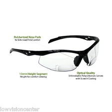 Safety Glasses with Bifocals, Clear Lenses, Cheaters, Low Vision, Readers, Sport