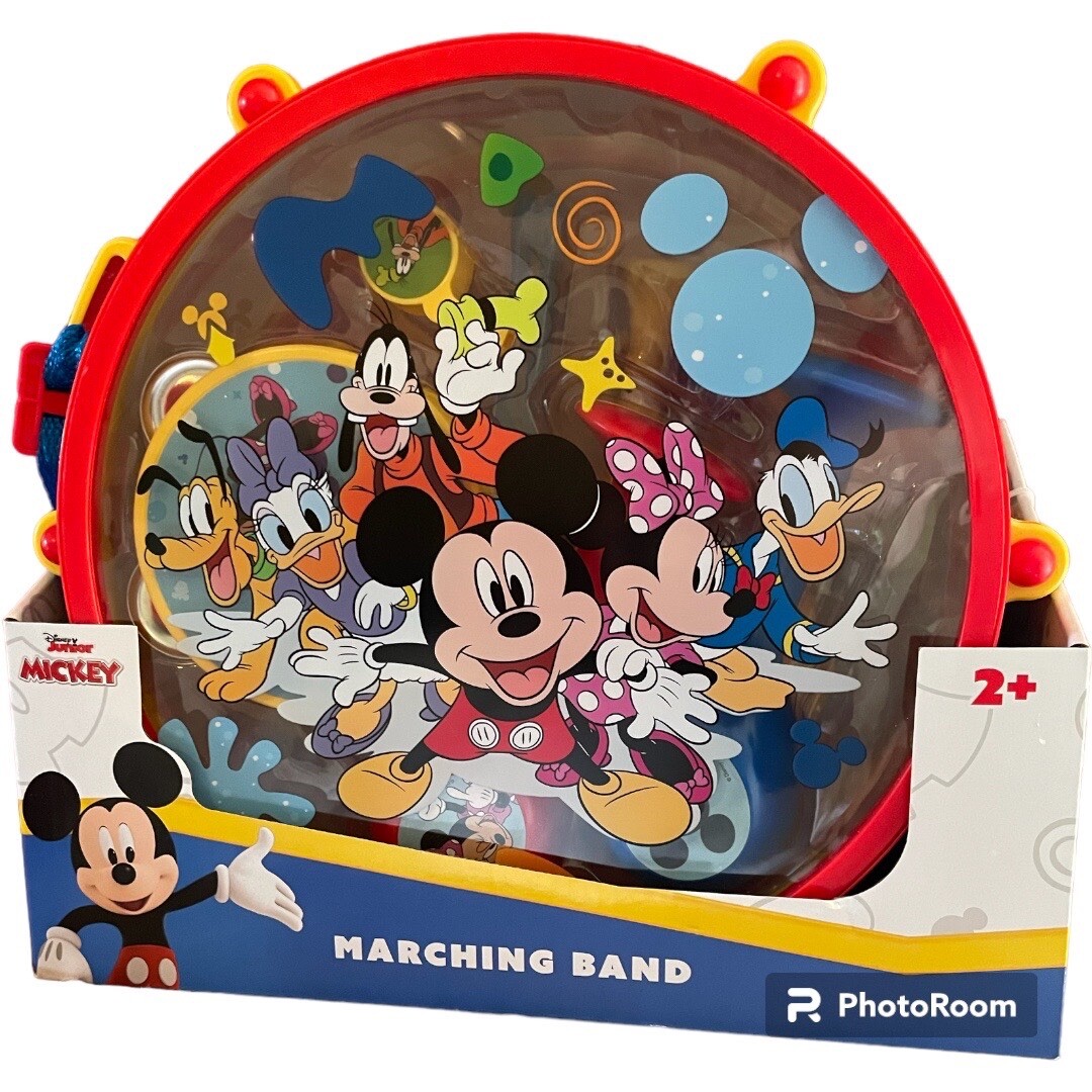Disney Junior Mickey Mouse Toy 10 Piece Marching Band Drum Set New