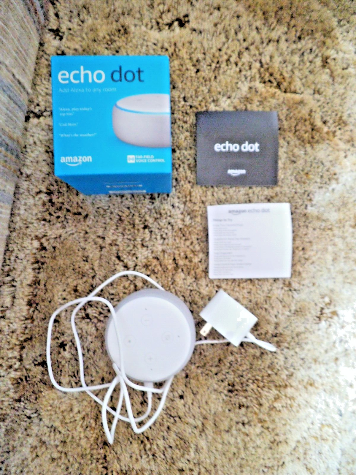 Amazon Echo Dot (3rd Gen) - Smart Speaker with Clock and Alexa - Sandstone