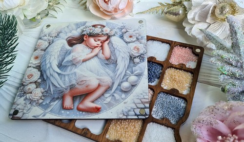Wooden Beads Organizer, Angel, Beads keeper, Needlework storage box,beads keeper - Picture 3 of 5