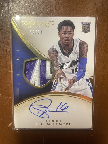 2013-14 Panini Immaculate Ben McLemore Rookie Patch Auto /99 RC RPA