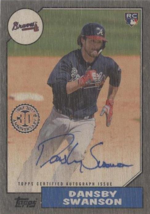 Topps Dansby Swanson 2017 #1987A-DS for sale | eBay