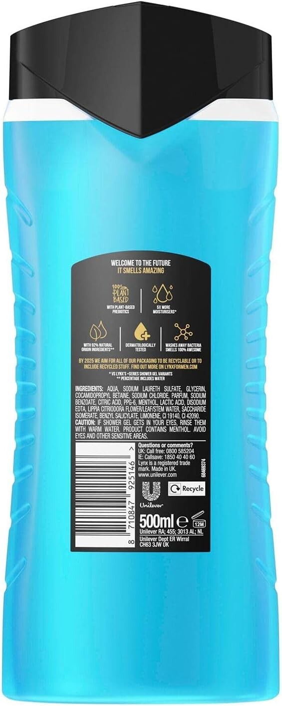 Lynx Ice Chill Shower Gel - 500ml for sale online | eBay