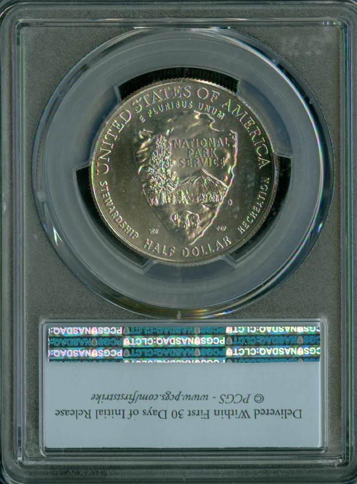 2016 D NATIONAL PARK HALF PCGS MS69 RAREST IN SERIES MAC SPOTLESS . - Image 2 of 2