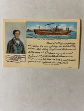 postcard John fitch inventer of commercial steam
