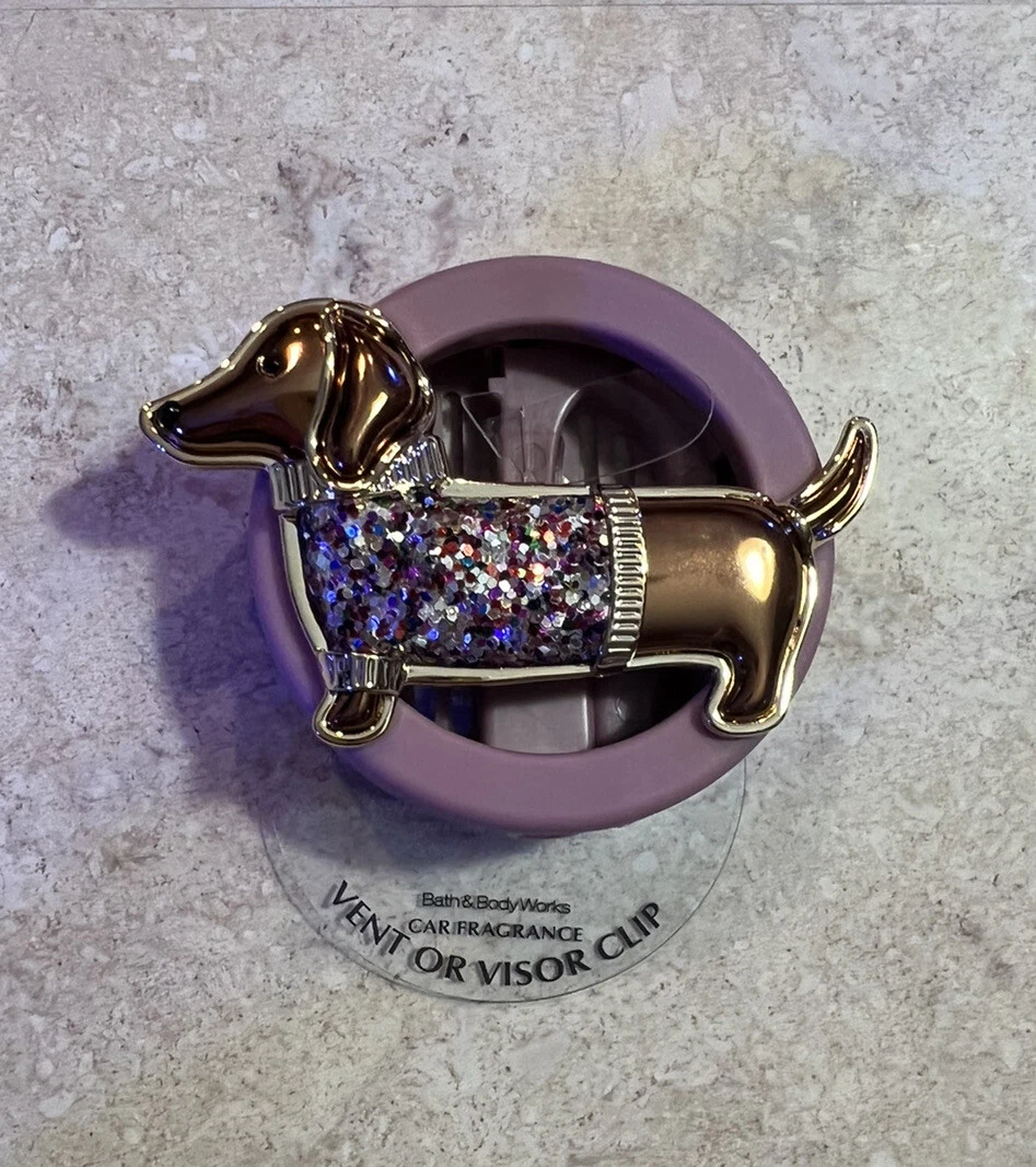 New 2022 Bath Body Works DACHSHUND Scentportable Visor Vent Clip