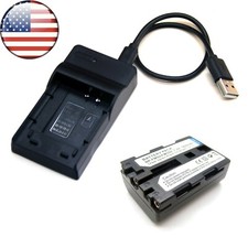 Battery USB Charger For Sony NP-FM50 NP-FM55H BC-VM10 BC-VM50 BC-V615 US stock