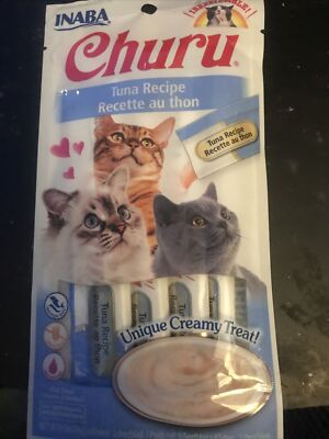 INABA  Churu  Creamy Tuna Cat Treat, w/ Vitamin E | 4 x .05oz (Exp 8/22)