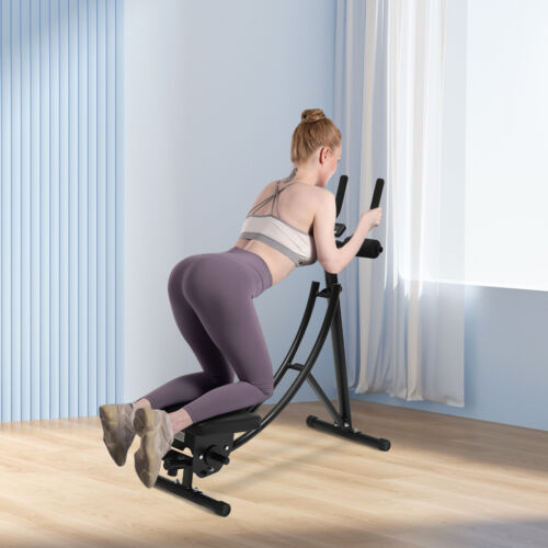 Ab Exercise Bench Abdominal Workout Machine Foldable Sit Up Bench W/ LED Monitor