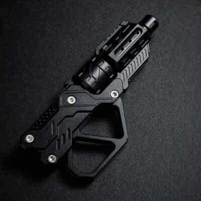 QT-3000 銃型 金属製 シルバー QT-3000 Revolver Magnetic Push Slider Gun Spinner Button