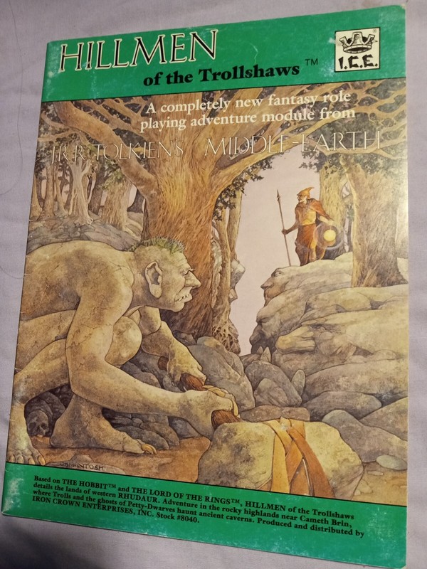 LOTR🌿#8040 Hillmen Of The Trollshaws I.C.E. 1984 Edition Adventure Module With
