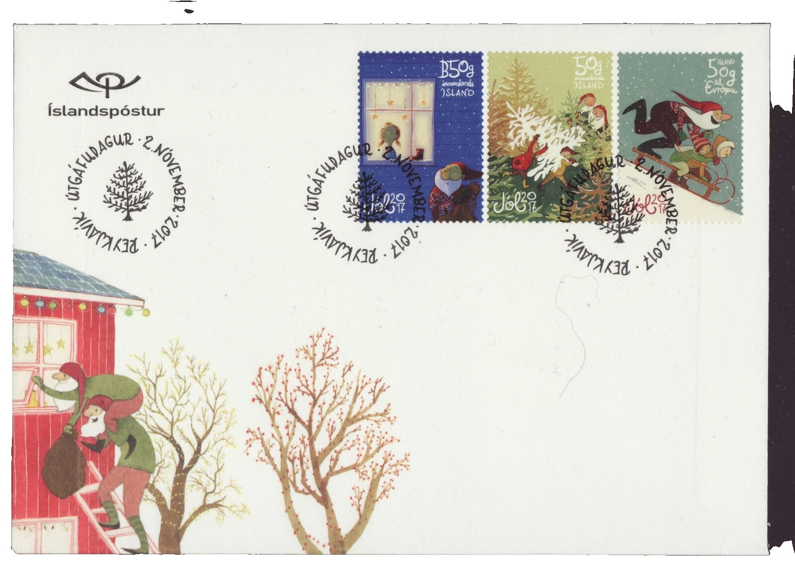 Mint Never Hinged/MNH First Day Cover Icelandic Stamps
