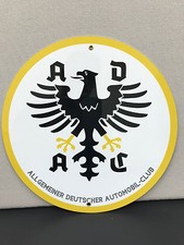ADAC german garage sign man Mercedes BMW cave advertising  round