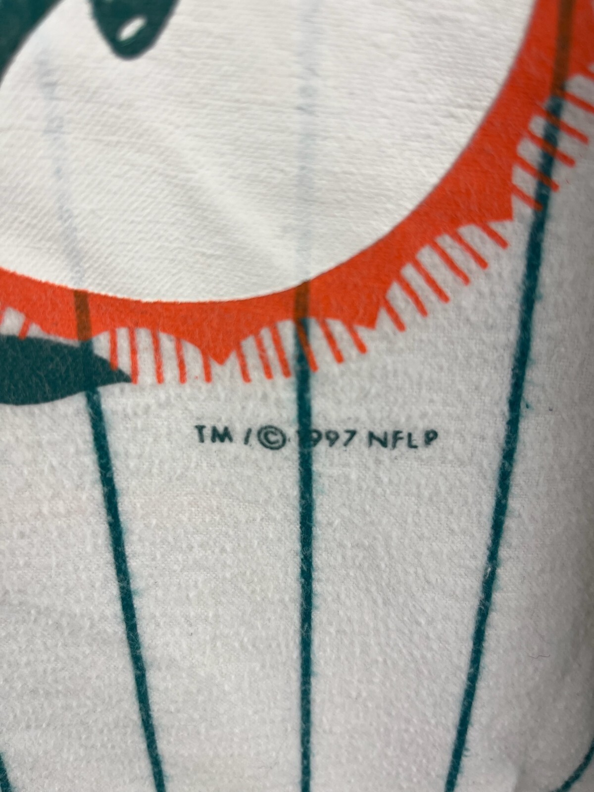 VTG Esleep Team NFL Miami Dolphins Pajama Set Shirt Pants White