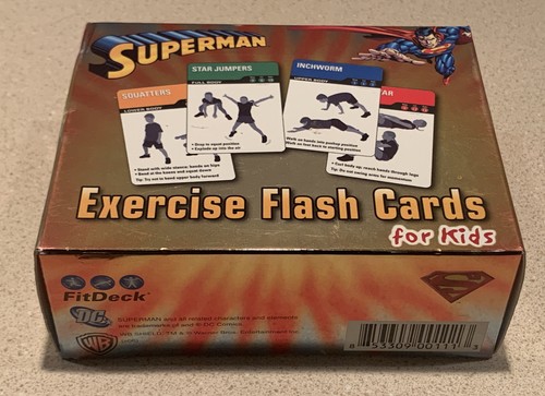 Superman Exercise Flash Cards Game for Kids FitDeck Teens Teachers DC Comics NEW - Picture 4 of 5