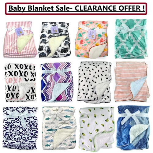 Baby Newborn Soft Fleece Blanket Pram Moses Basket Girl Boy Unisex 0+ Month SALE