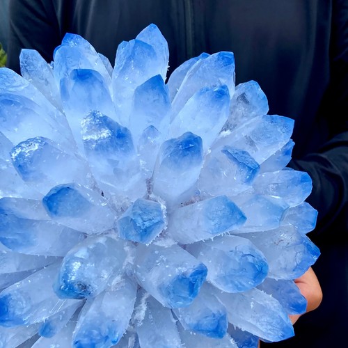 15.3LB New find sky blue phantom quartz crystal cluster mineral sample - 第 6/13 張圖片