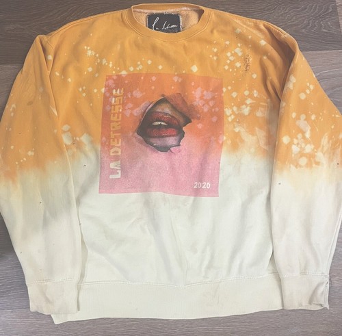 La Detresse Acid Wash Sunrise Break Through Pullover Sweatshirt  Size L/XL