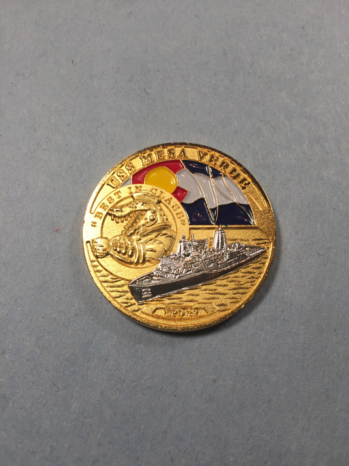 US Navy Challenge Coin - USS Mesa Verde LPD 19-image