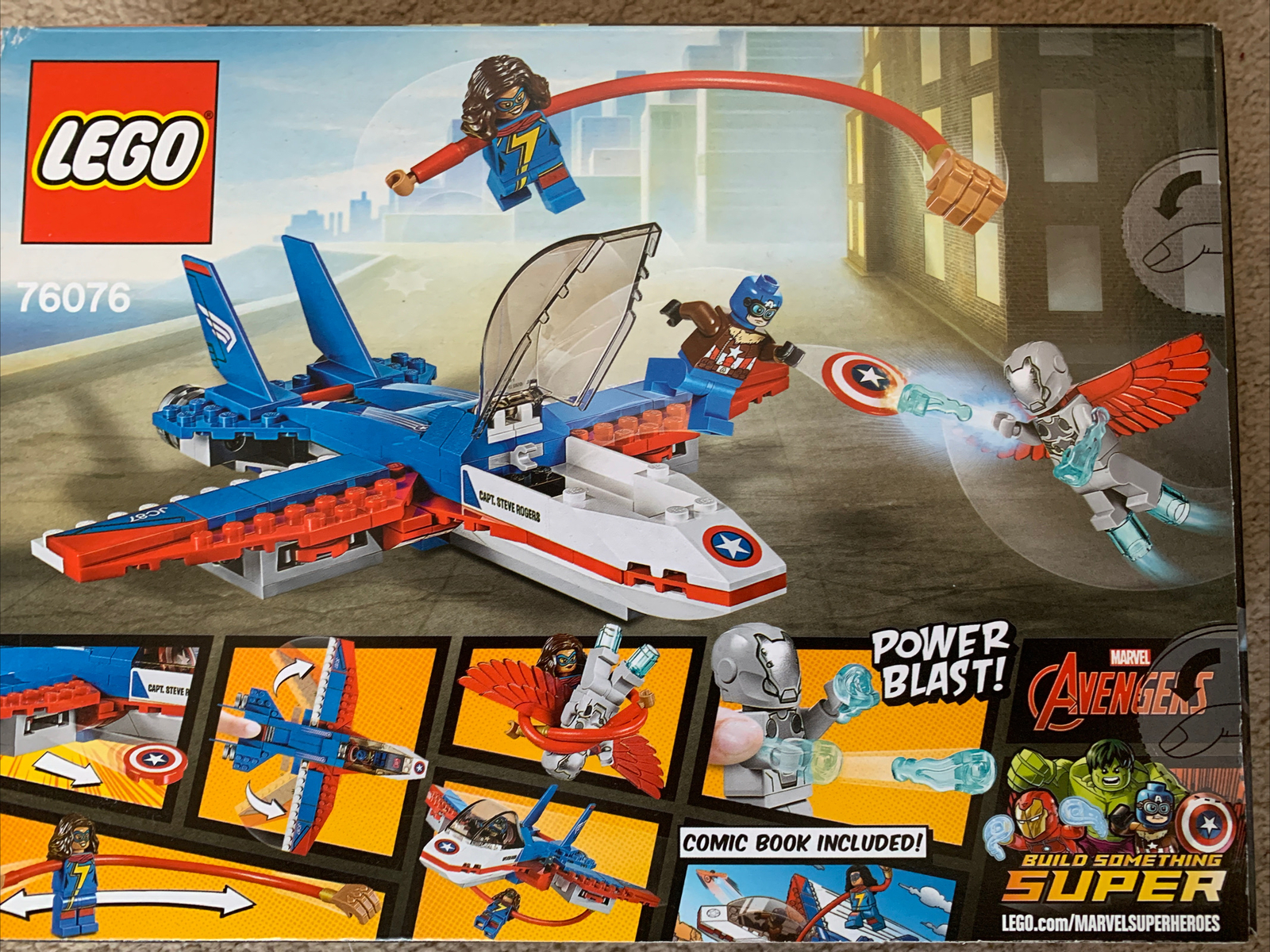 lego super heroes captain america jet pursuit 76076