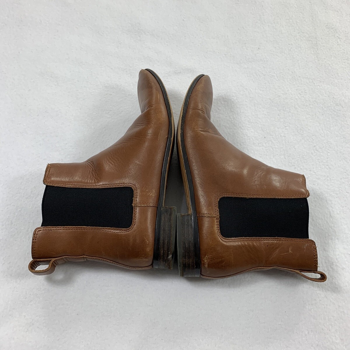 J.Crew Pull-on Chelsea Leather Boots Size 9 Womens Cognac  display picture 3