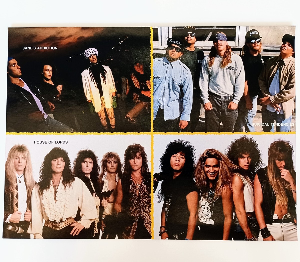 JANES ADDICTION/BULLETBOYS/HOUSE OF LORDS~1989 POSTER~MAGAZINE