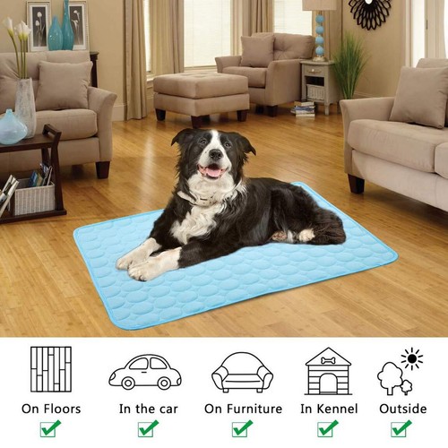 Dog Cooling Mat Large Cooling Pad Summer Pet Bed for Dogs Cats Kennel Pad Bre... - Picture 8 of 8
