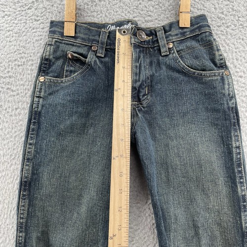 Wrangler Retro Jeans Youth 9 Blue Bootcut Western Academia Cowboy Workwear Pants - Picture 5 of 11