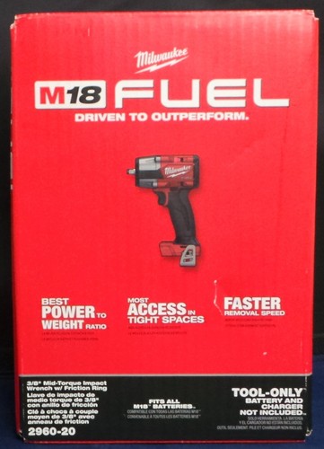 Milwaukee 2960-20 M18 FUEL 3/8" Mid-Torque Impact Wrench w/ Friction Ring NEW