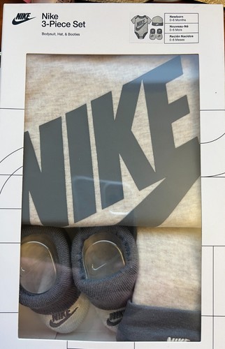 Nike Air Baby 3-teiliges Box Set Body Beanie Booties 0-6 Monate Farben zur Auswahl NEU - Bild 36 von 36