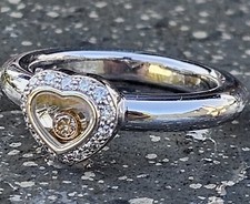 Chopard Happy Pink Diamond Heart Ring Floatin...