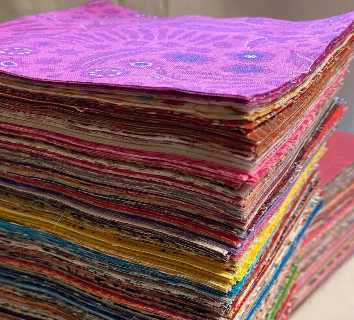 FREE SHIPPING! Lot of 50  5" X 5" SQUARES *Precut* 100% Cotton  NO DUPLICATES!