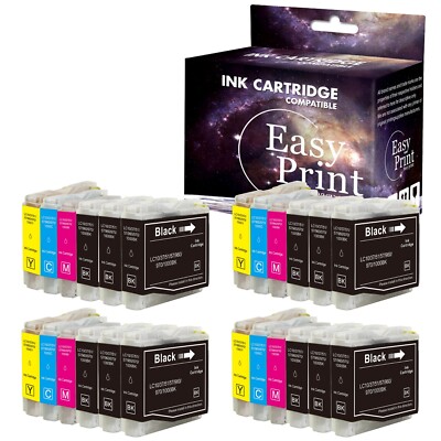 24-Pack LC51 LC-51 Ink Cartridge for DCP-330C FAX-2480C Printer (12B4C4M4Y)