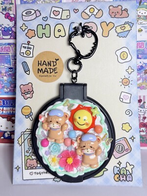 Handmade Mikko Decoden Keychain Mirror Portable Mirror Travel Mirror