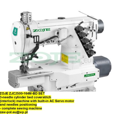ZOJE ZJC2500-164M-BD SET 3-needle cylinder bed coverstitch-interlock-machine D!