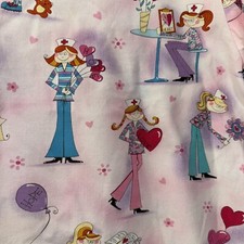 Nursing Scrub Top Womens Size Large Guc E250