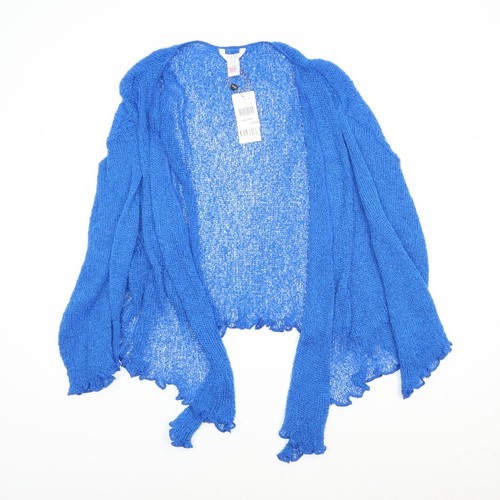 NWT Kaktus Women's Blue Open Knit Cardigan Sweater Sz 3XL NEW