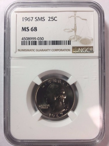1967 SMS Washington Quarter MS 68 NGC SKU#8033 - 第 1/2 張圖片