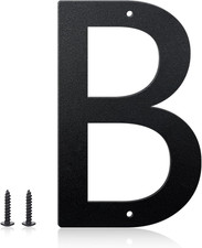4 Inch House Numbers and Metal Letters for Outdoor Signs, 4 Inch, Black B