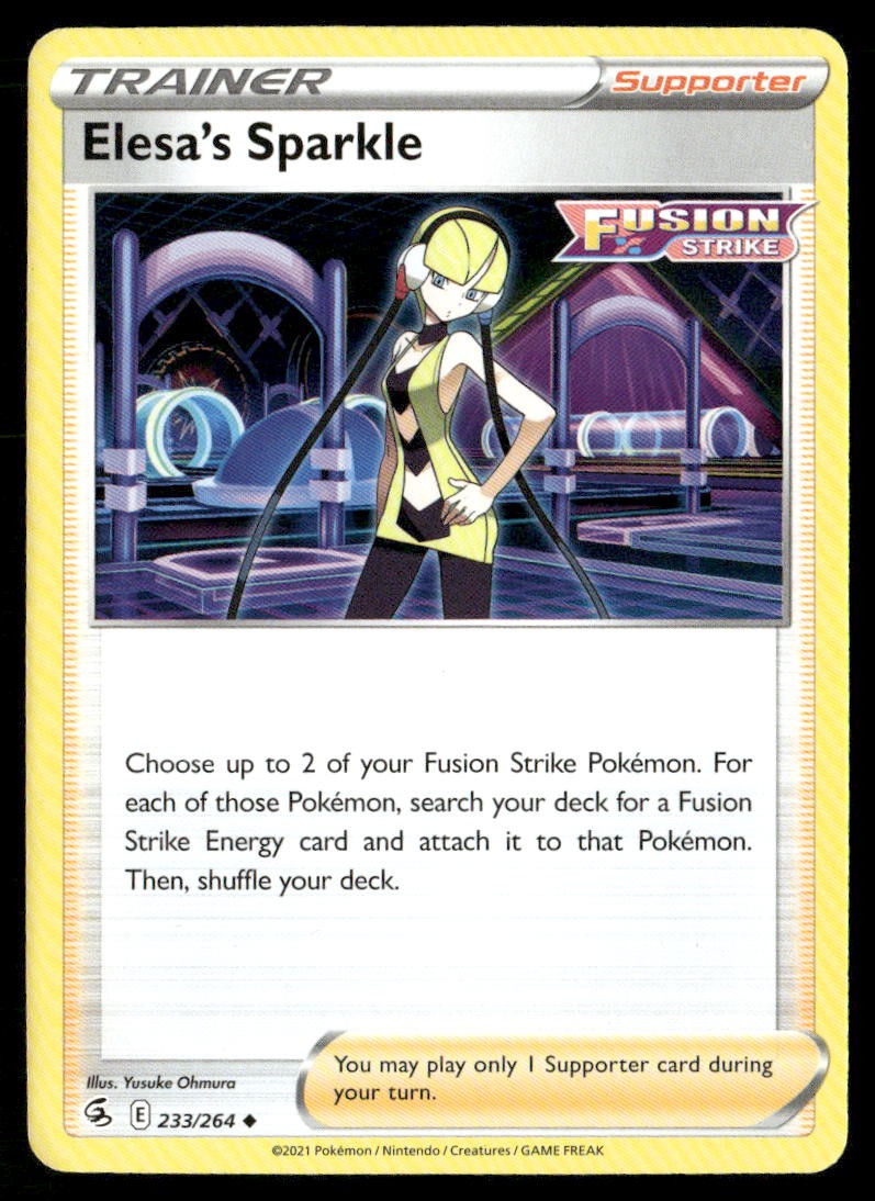 Elesa's Sparkle Fusion Strike 233/264 Uncommon Pokemon Near Mint