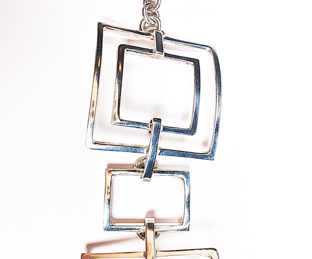 925 Sterling Silver Rectangle Link Toggle Bracele… - image 21