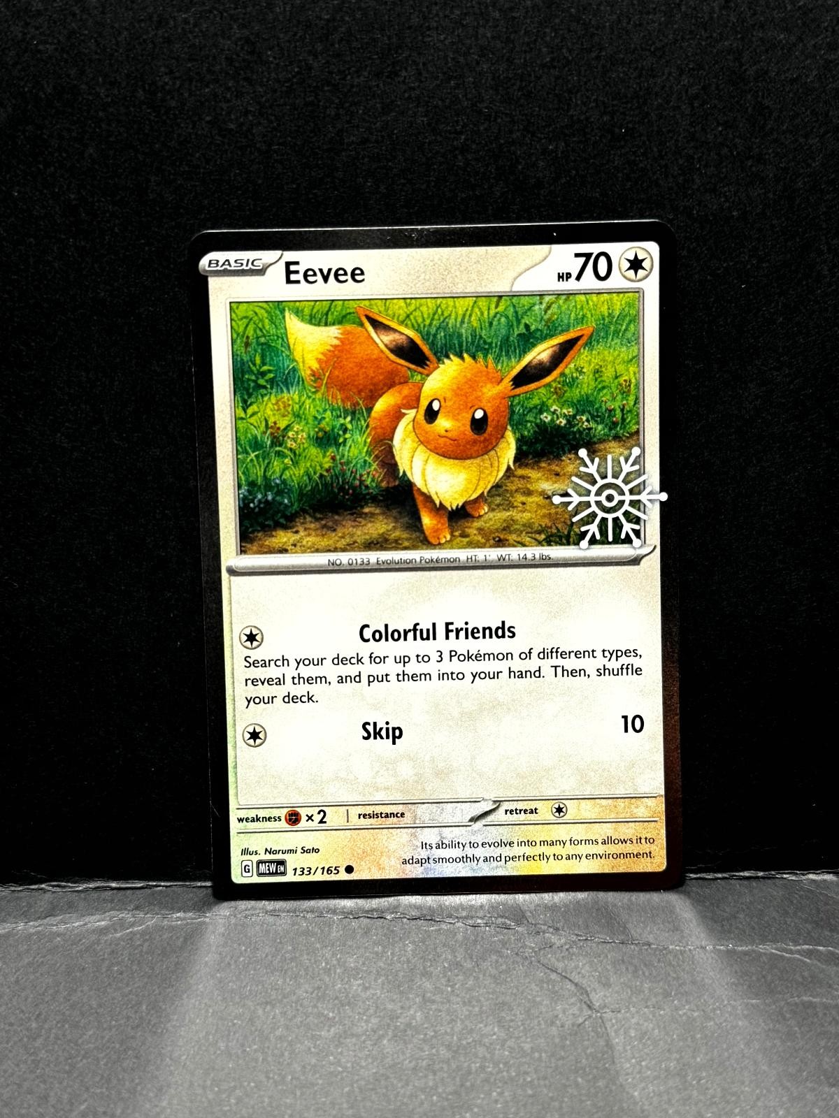 Eevee (Holiday Calendar) 133/165 Cosmos Holo Misc. Cards & Products Pokemon NM