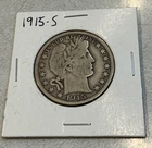 1915 S Silver Barber Half Dollar